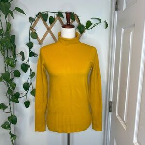 FRENCH CONNECTION Mustard Mock Roll Neck Sweater